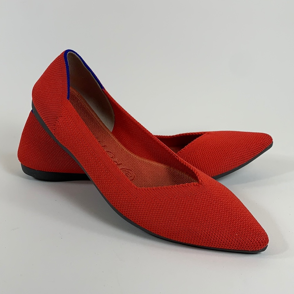 Rothy’s The Point Flats, Papaya Red, Size: 6 (Fits like size 5.5)